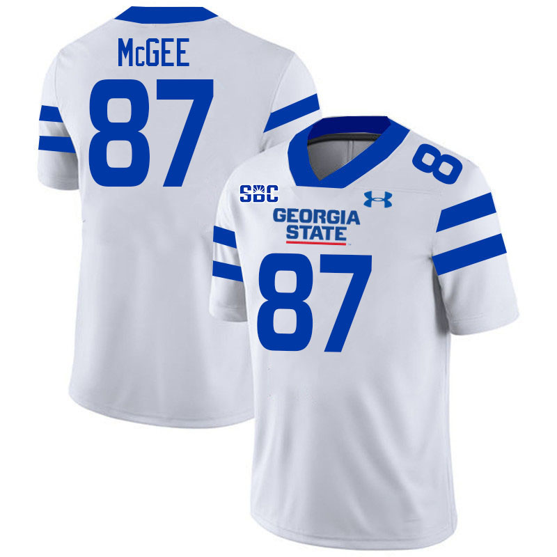 Georgia State Panthers #87 Austin McGee College Football Jerseys Stitched-White